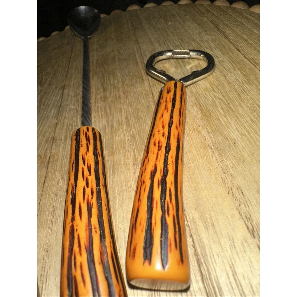 Bakelite Sheffield England Stainless Faux Horn Vintage 3 Piece 12